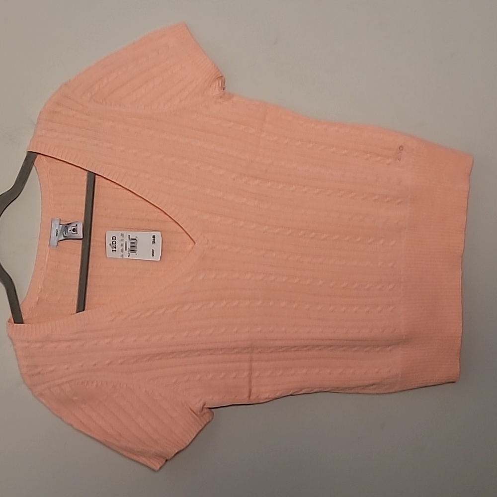 Izod Golf Cable Knit Sweater Top Sz L Indie Cottagecore Sporty